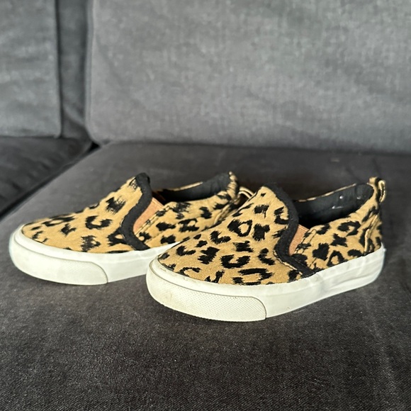 Leopard Print Kids Slip-On Sneakers - Picture 2 of 4